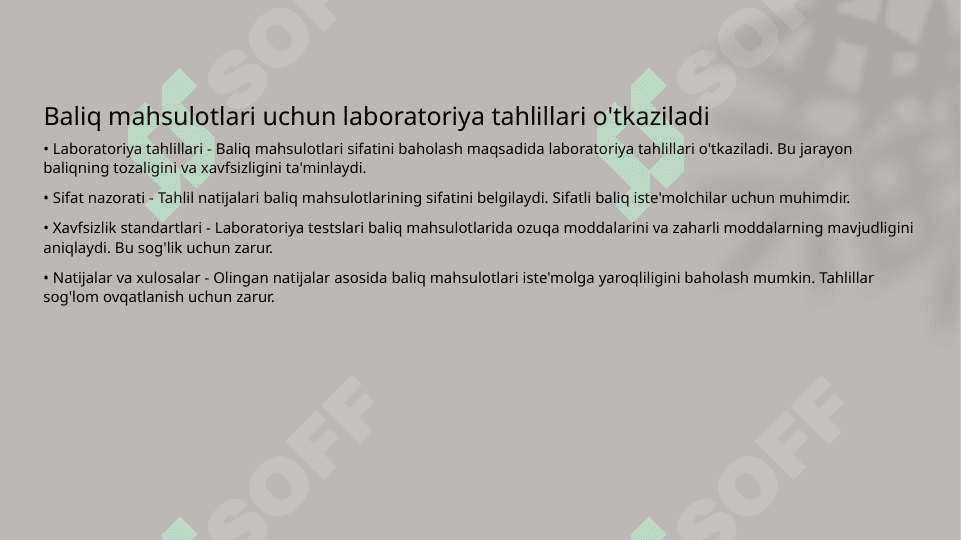 Baliq va baliq mahsulotlarini tahlil qilish usullari 7