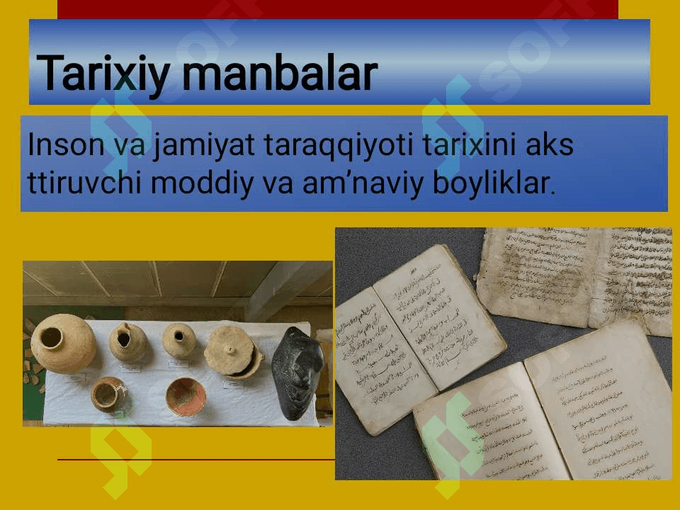 O‘ZBEKISTON TARIXI FANINING PREDMETI, MAQSADI, VAZIFALARI, MANBA VA ASOSLARI (2) 2
