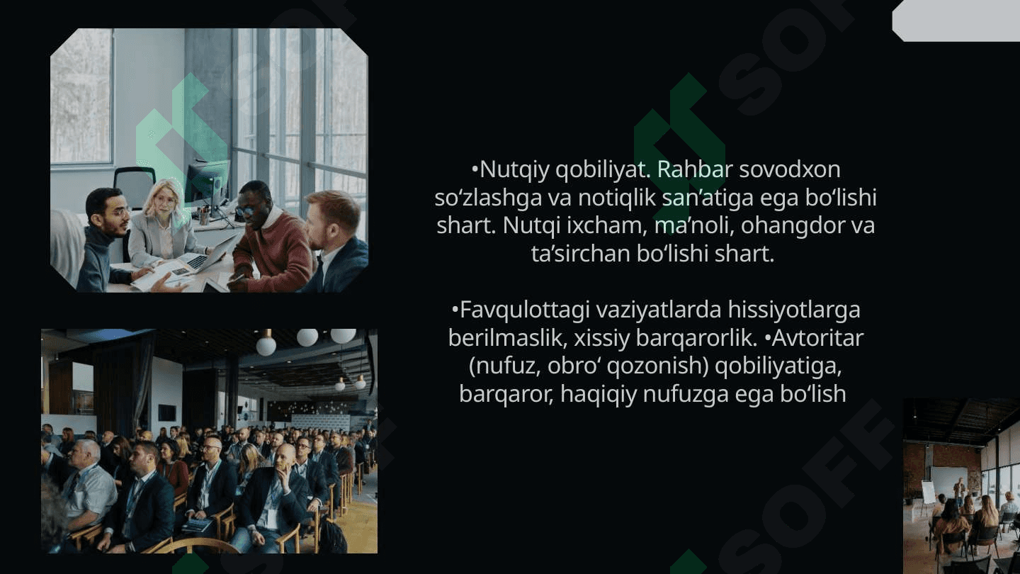 Rahbar qobiliyatining psixologik tavsifi. 5