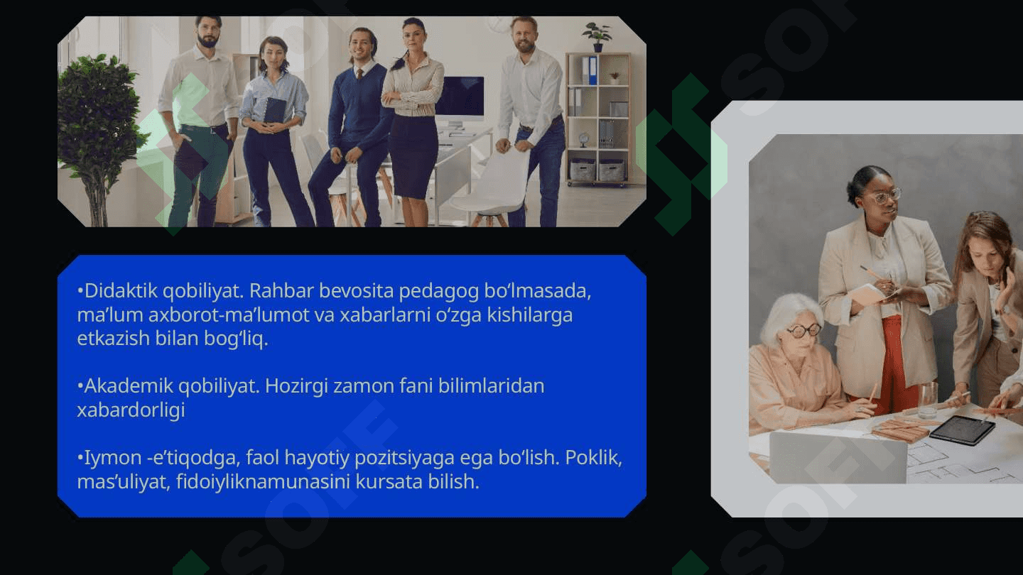 Rahbar qobiliyatining psixologik tavsifi. 7