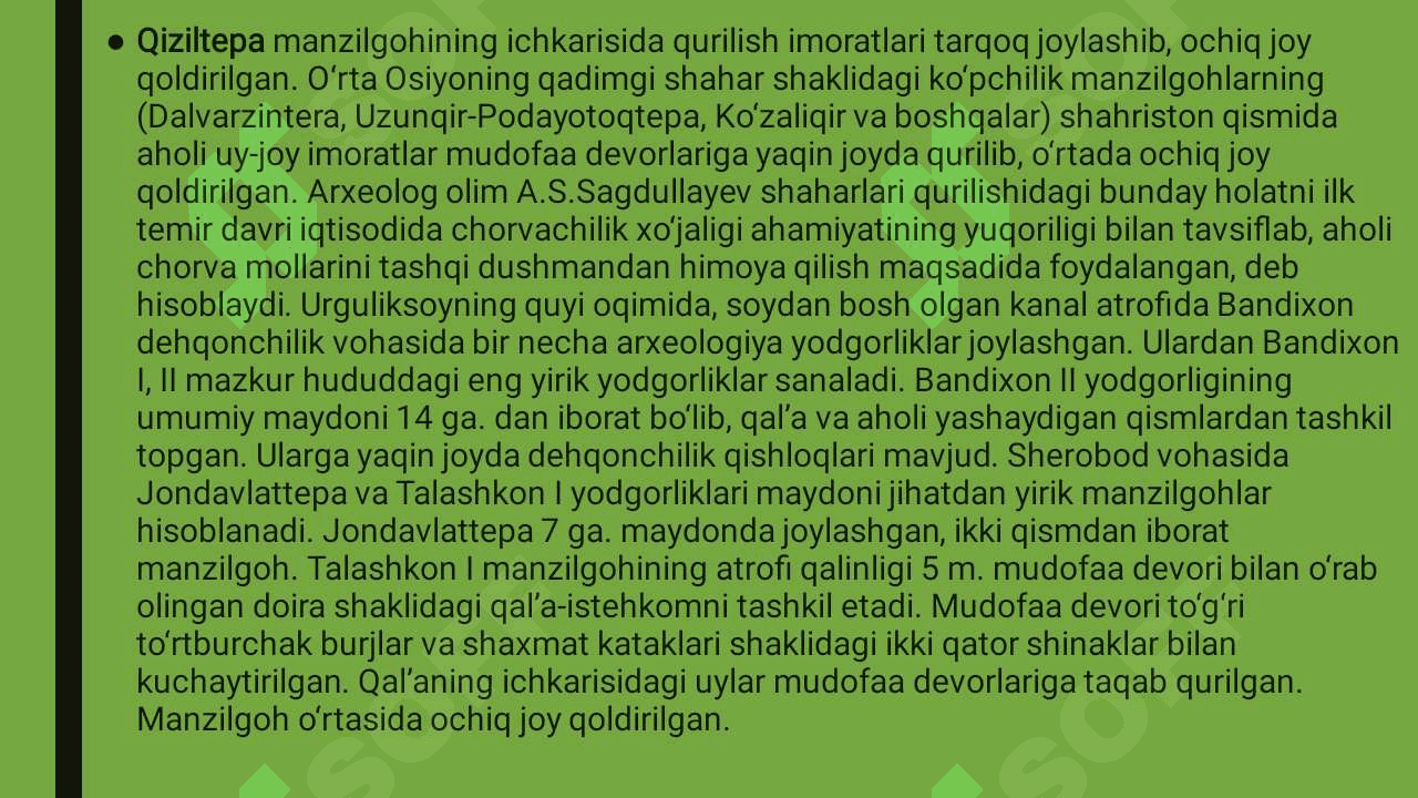 So’ngi bronza va ilk temir davri. 6