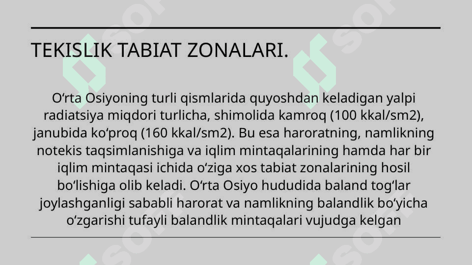 O`RTA OSIYO TABIAT ZONALARI 2