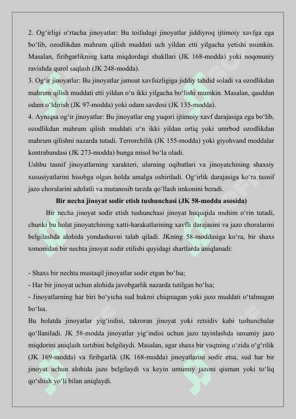 Bir qancha  jinoyat  sodir  etish 26 3