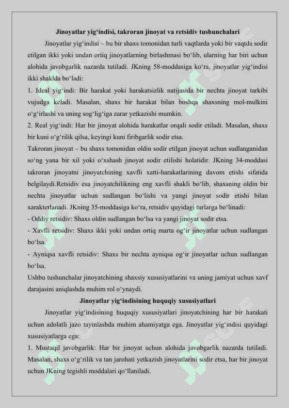 Bir qancha  jinoyat  sodir  etish 26 4