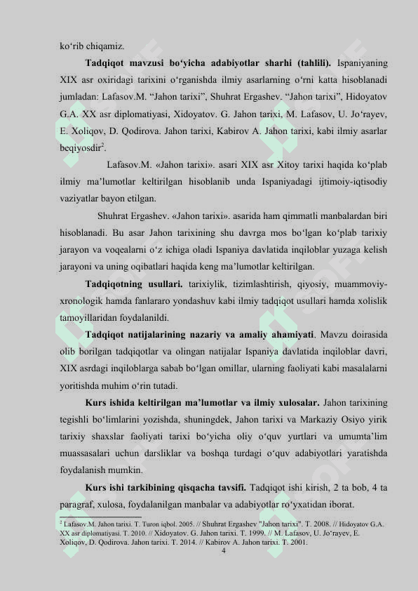 XIX ASR ISPAN INQILOBLARI   kurs ishi 4