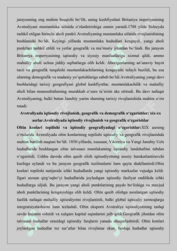 Yangi davrda Avstraliya tarixiy geografiyasi 25 8