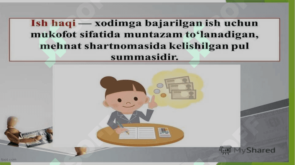 Mehnat va unga haq to’lash hisobi tahlili 8