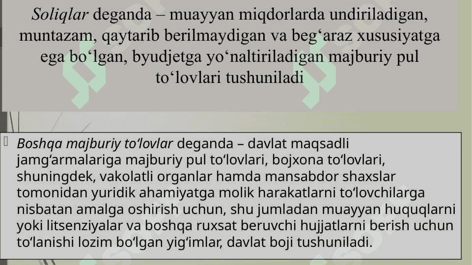 Soliqlar va boshqa majburiy to’lovlar hisobi 2
