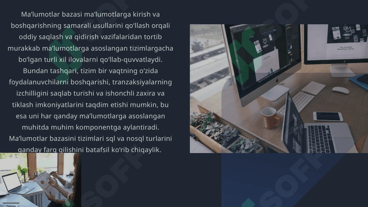 Ma'lumotlar bazasini boshqarish tizimlari 3