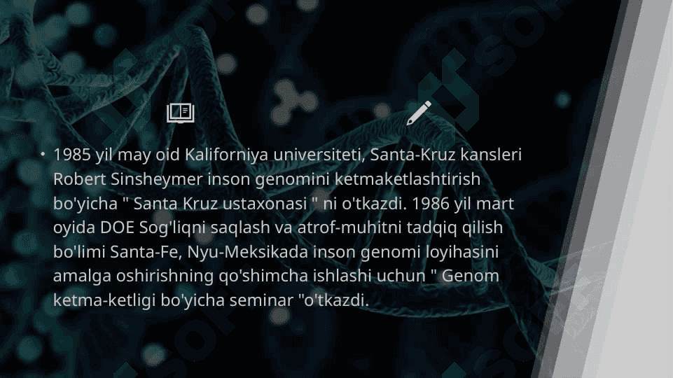 Mavzu: Inson genomi loyihasi 5