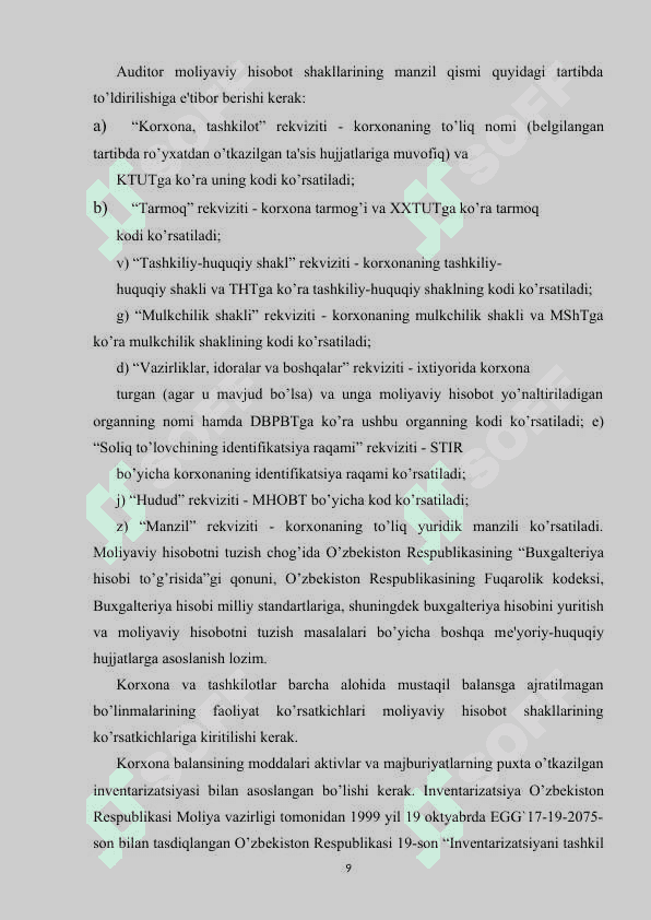 MOLIYAVIY XISOBOT BO'YICHA AUDITORLIK XULOSALARI..doc 8
