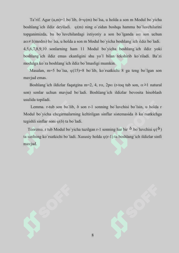 Lejandr va Yakobi simvollari xossalari algebra 8
