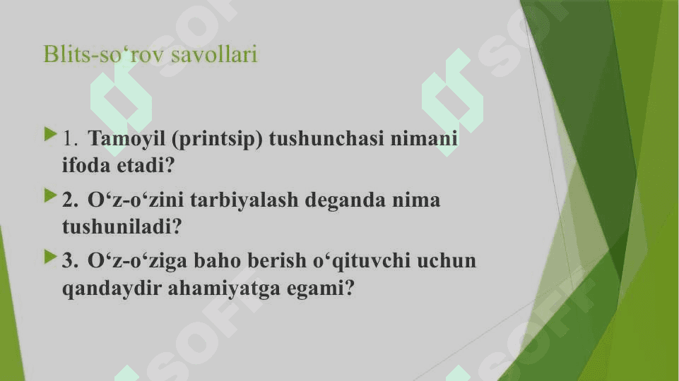 O‘z-o‘zini tarbiyalash va o‘z ustida ishlash. Pedagogika tajribani to‘plash tizimi. 3
