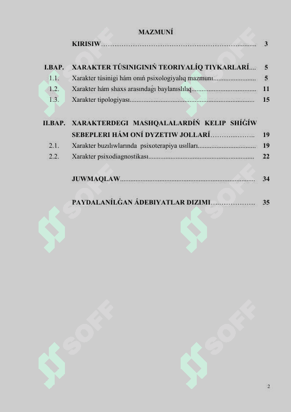 Psixologiyada xarakter mashqalası 2