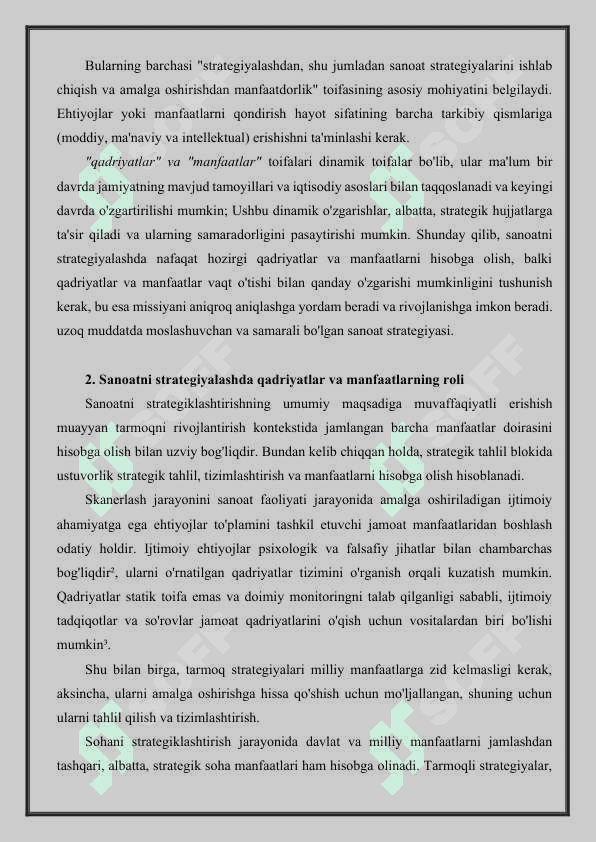“Qadriyatlar” va “manfaatlar” strategik toifalarining falsafiy ildizlari 2