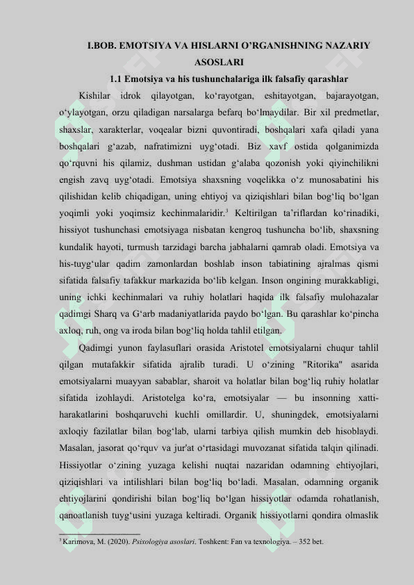 Har xil emotsiyalar va hislarning tavsifi 6
