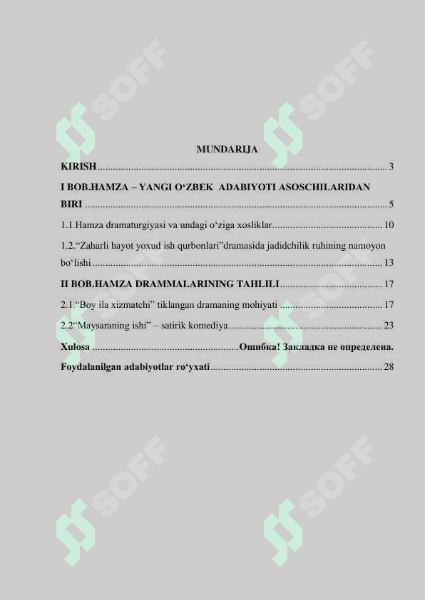 Kurs ishi. Hamza-dramaturg 2