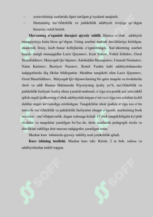 Kurs ishi. Hamza-dramaturg 4