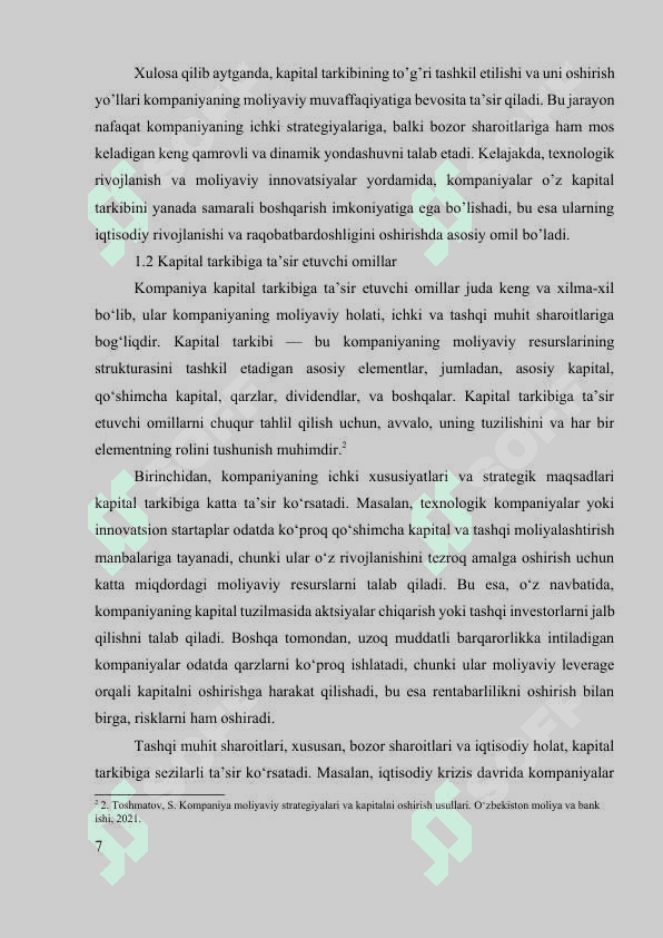 KOMPANIYA KAPITAL TARKIBI VA UNI OSHIRISH YOʻLLARI 7