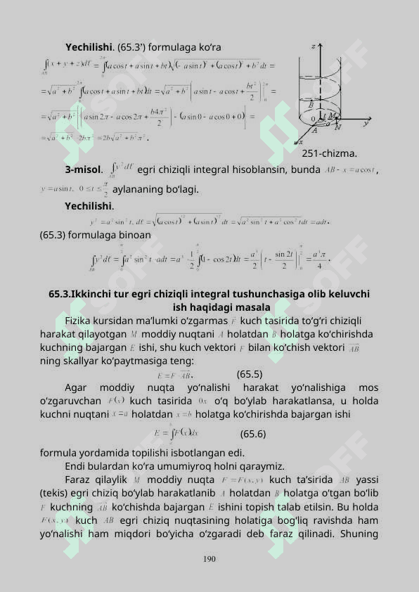 Egri chiziqli integrallar 5
