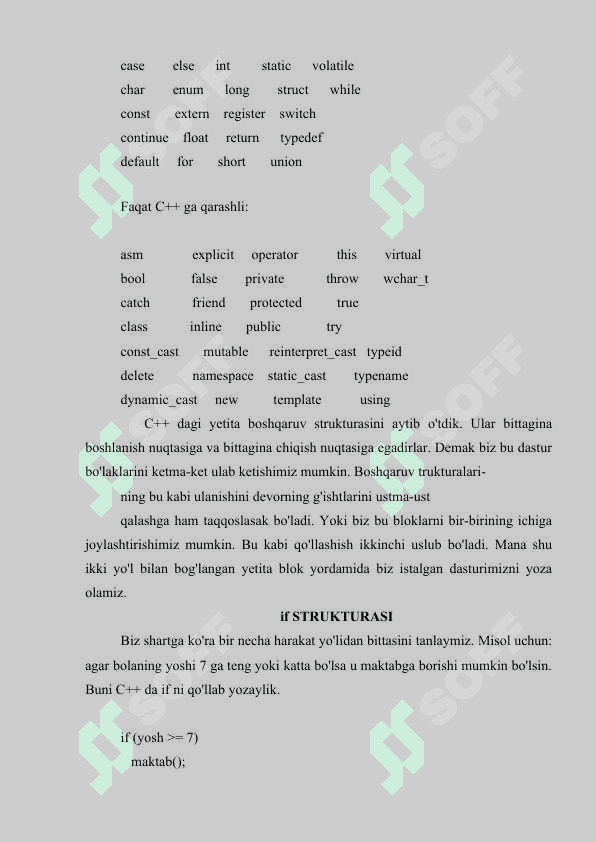 С++ DA STRUKTURALASHGAN TOIFALAR. 3