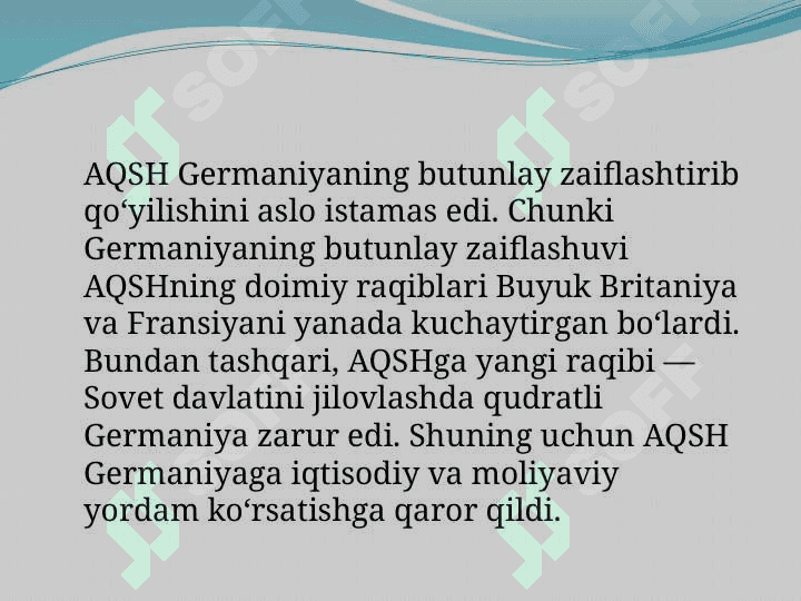“Daues” va “Yung” iqtisodiy dasturlari 6