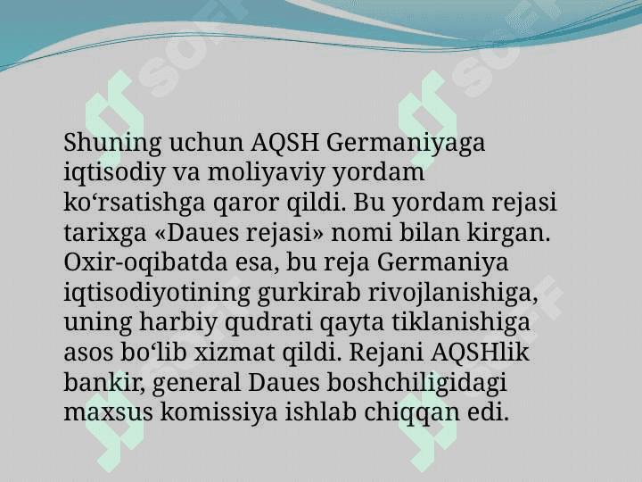 “Daues” va “Yung” iqtisodiy dasturlari 7