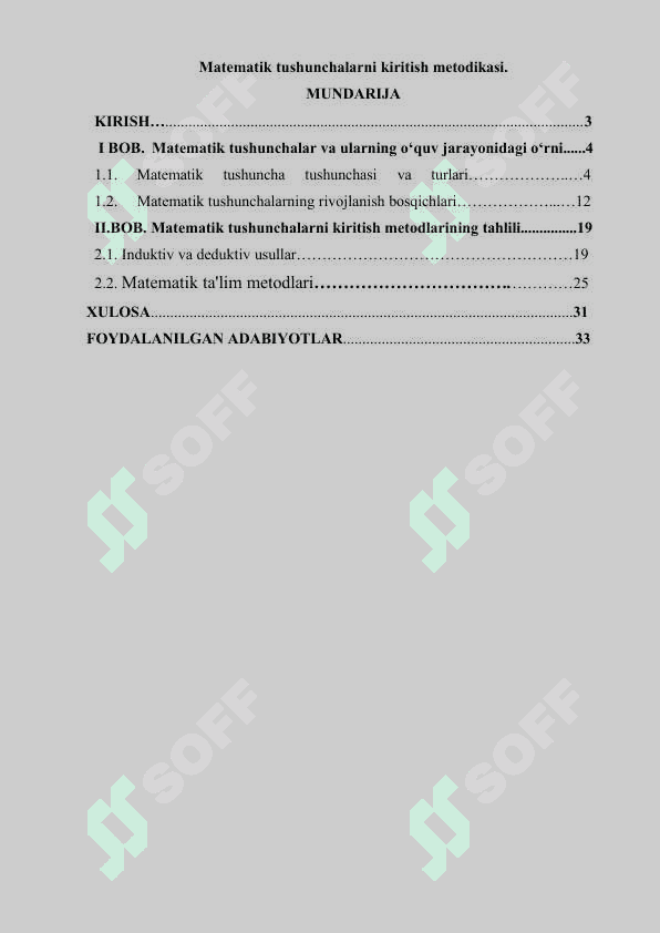 Matematik tushunchalarini kiritish metodikasi 2