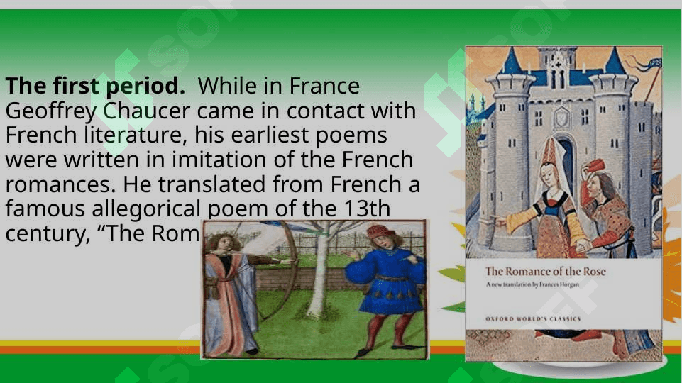 THE PRE-RENAISSANCE PERIOD IN ENGLISH  LITERATURE 6