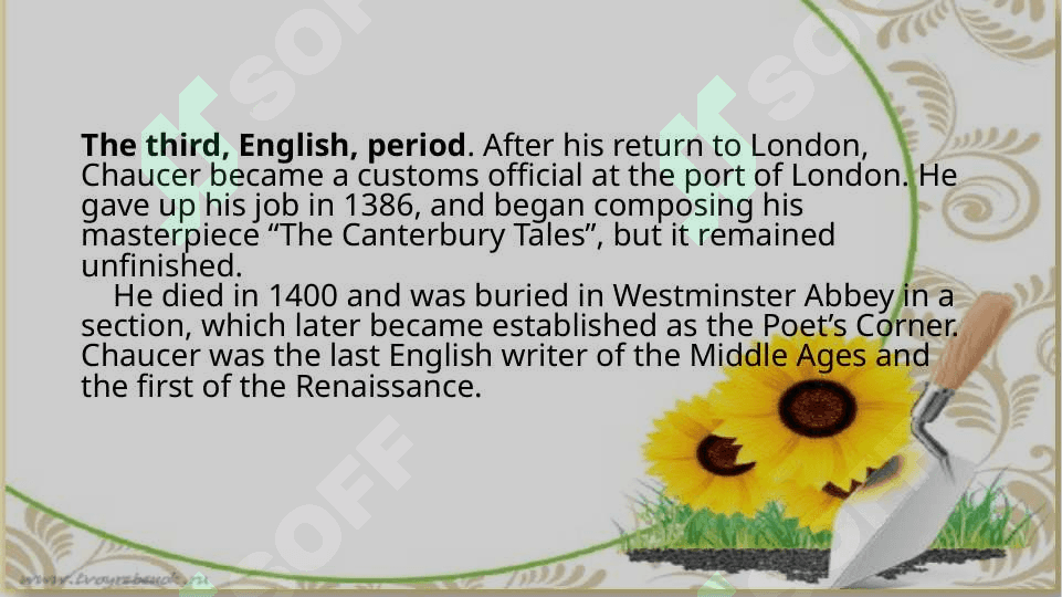 THE PRE-RENAISSANCE PERIOD IN ENGLISH  LITERATURE 8