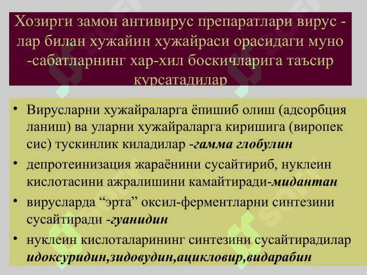 viruslarga qarshi vositalar pptx 2