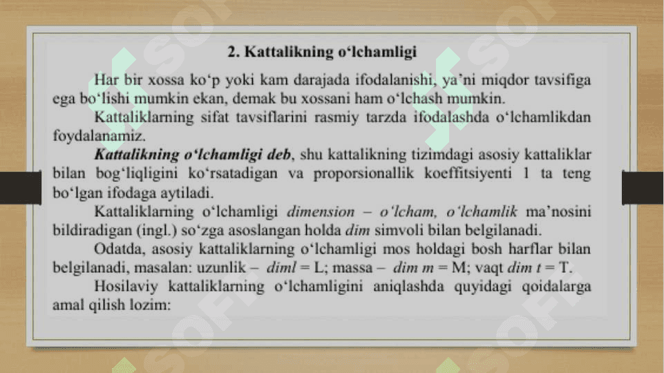 Fizikaviy kattaliklarning birliklar tizimi 4