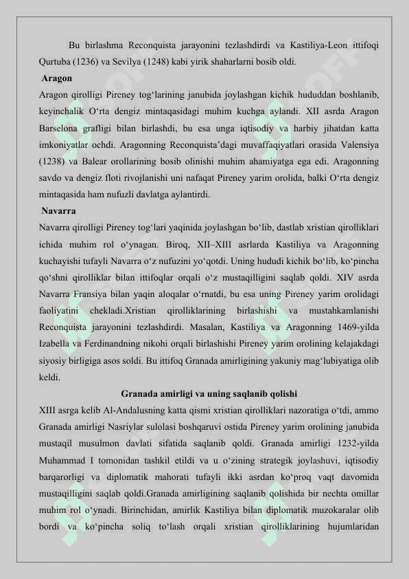 XI–XV asrlarda Pireney yarim oroli davlatlari 25 5
