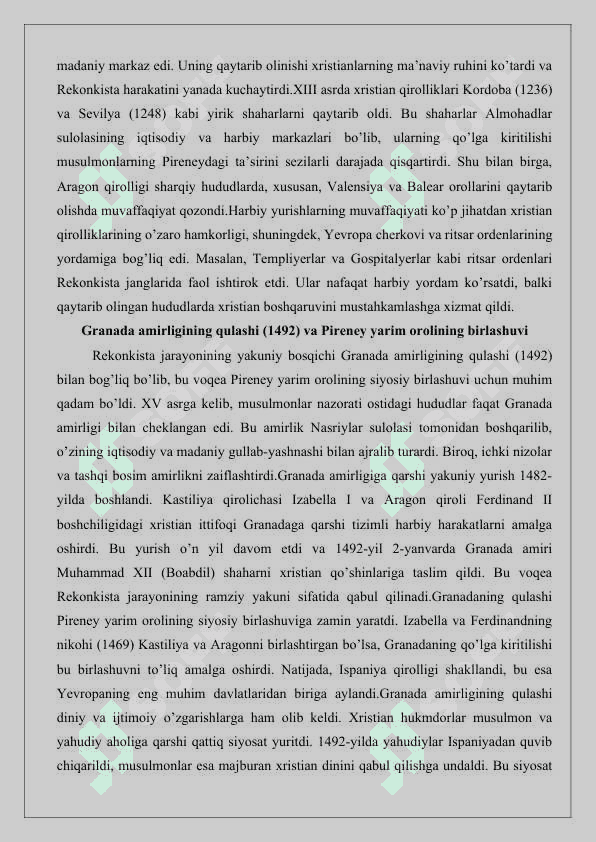 XI–XV asrlarda Pireney yarim oroli davlatlari 25 8