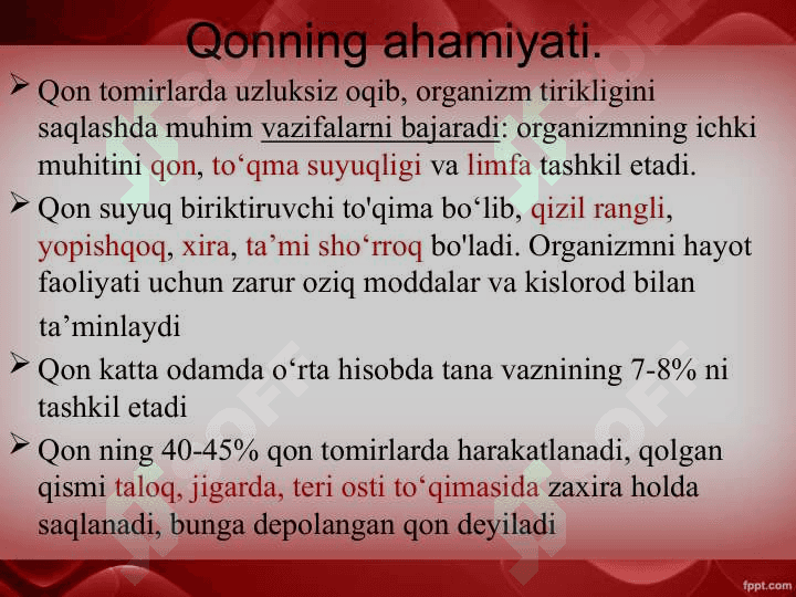 Qon va qon aylanish sistemasining yosh xususiyatlari 3
