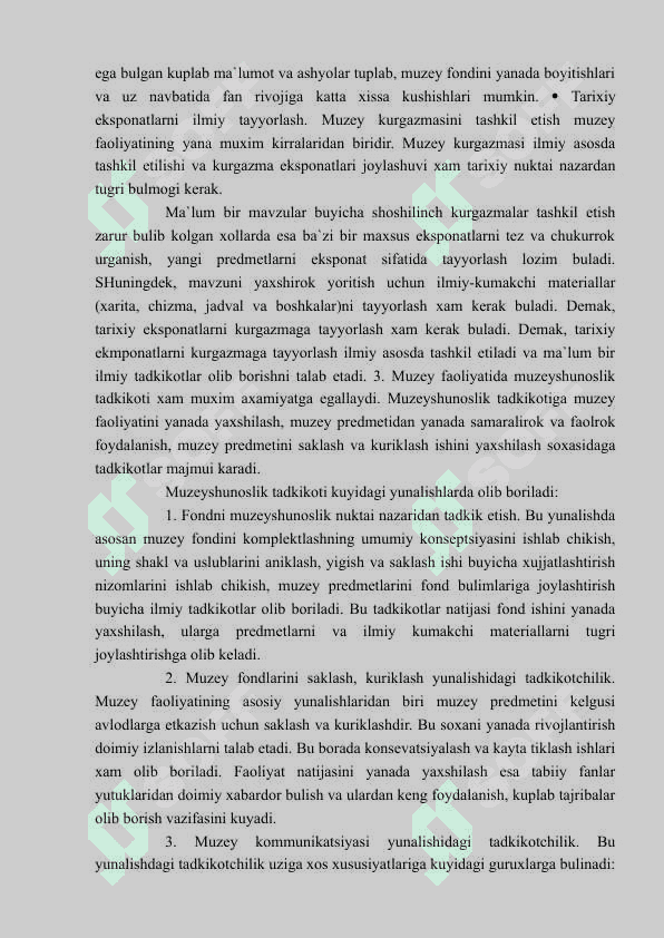 Muzeylarning asosiy ijtimoiy funksiyalari 3