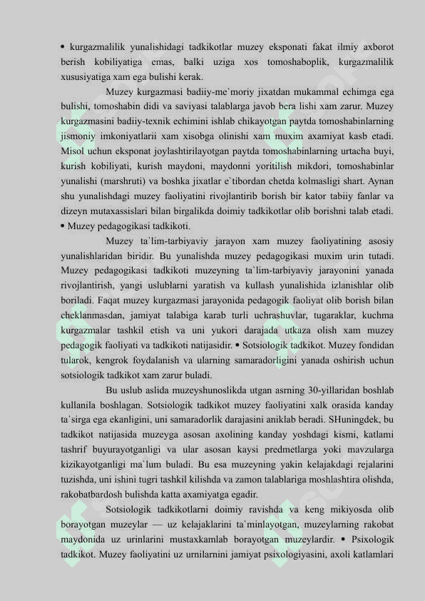 Muzeylarning asosiy ijtimoiy funksiyalari 4