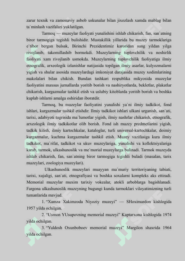 O‘zbekistonda muzeylar va muzey ishi 2