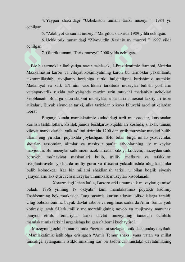 O‘zbekistonda muzeylar va muzey ishi 3