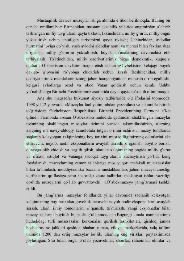 O‘zbekistonda muzeylar va muzey ishi 5