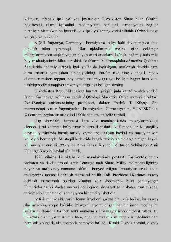 O‘zbekistonda muzeylar va muzey ishi 7