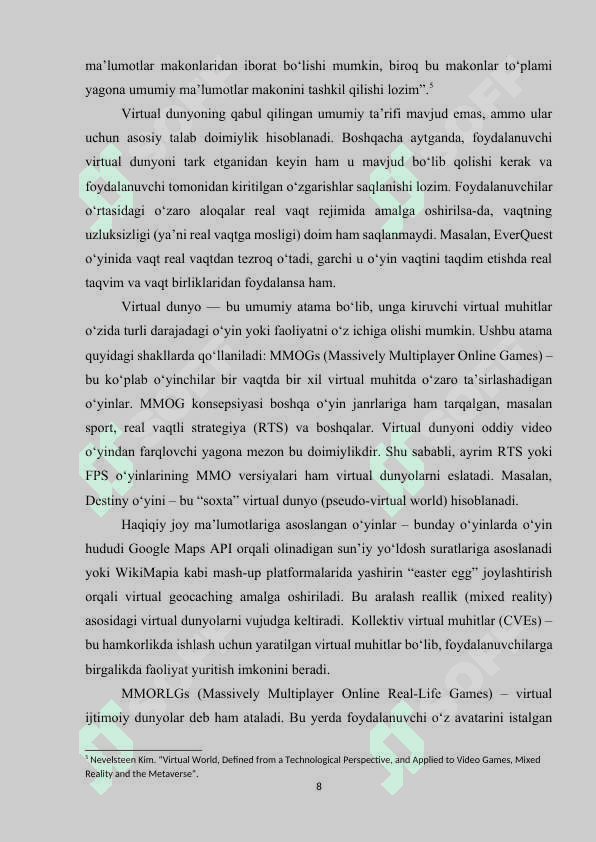 Virtual olam, nozik mijoz, bulutli texnologiyalar xususiyatlari 8