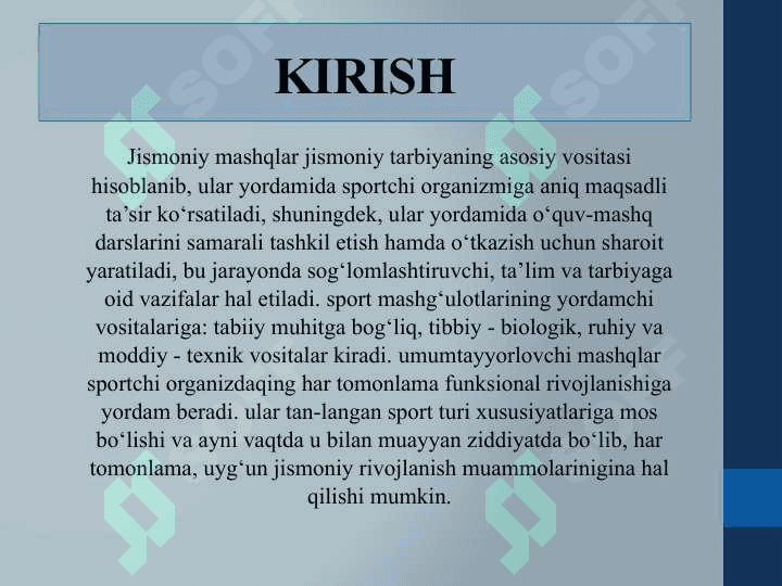 JISMONIY SIFATLARNI . (EGILUVCHANLIK)  TARBIYALASH METODIKASI 3