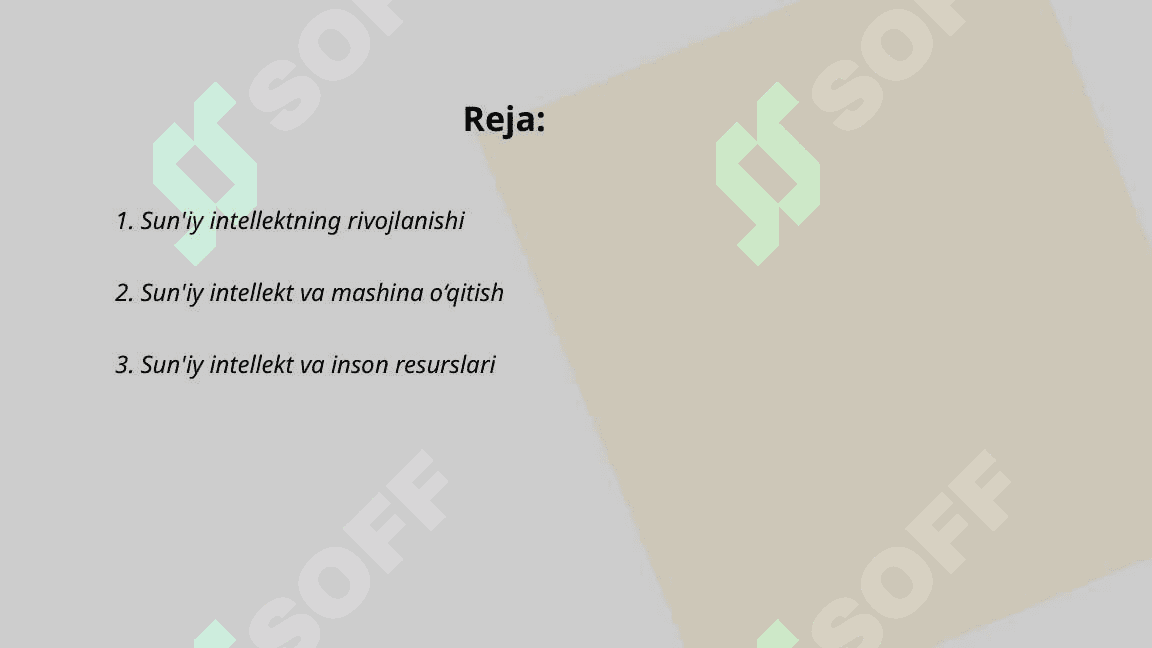 Sunʼiy intellekt texnologiyasi 2