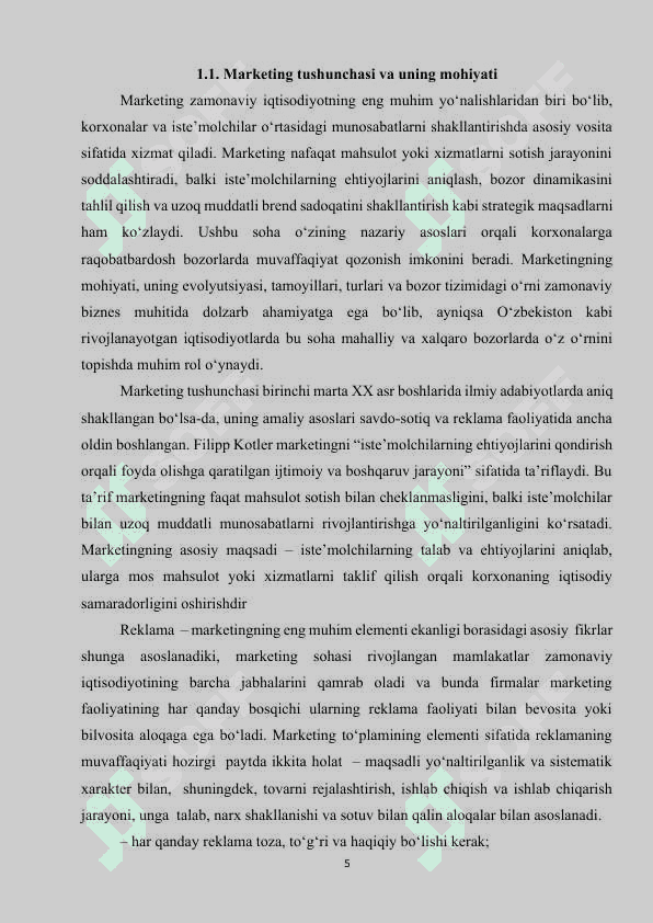 Marketing uning vazifalari va bozor tizimidagi roli 5