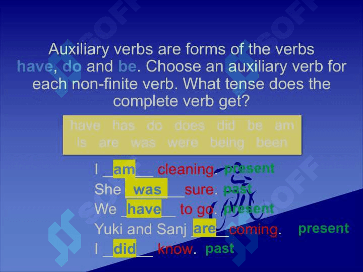 What are auxiliary verbs? 3