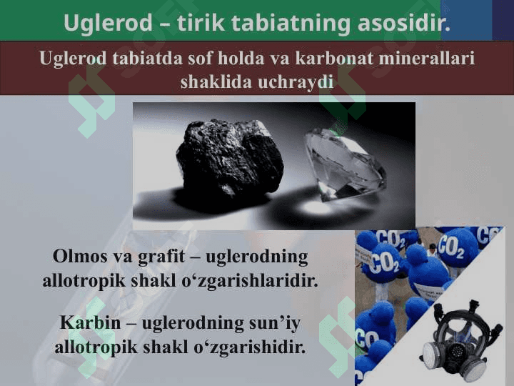 Uglerodning davriy sistemadagi o‘rni, atom tuzilishi 4