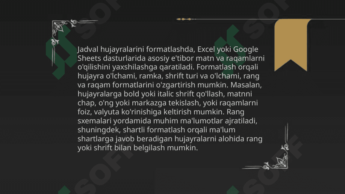 Word dasturida jadvallar bilan ishlash 4