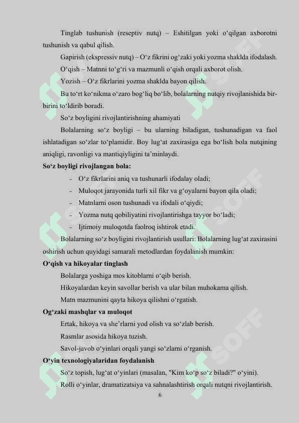 SO‘ZLAB BERISHGA O‘RGATISH USULLARI 6