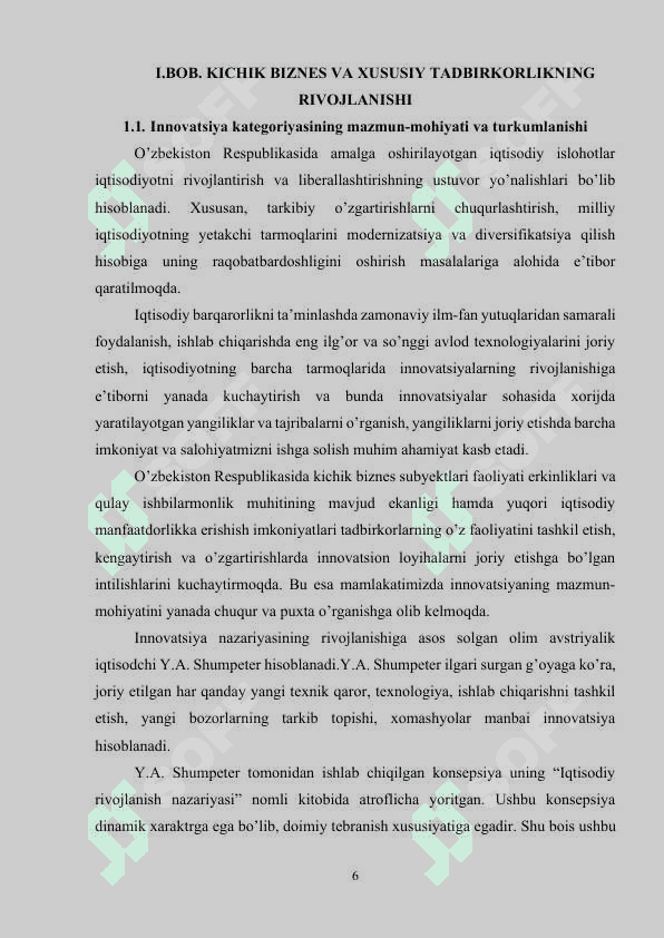 O’ZBEKISTONDA KICHIK BIZNES VA XUSUSIY TADBIRKORLIK FAOLIYATI 6